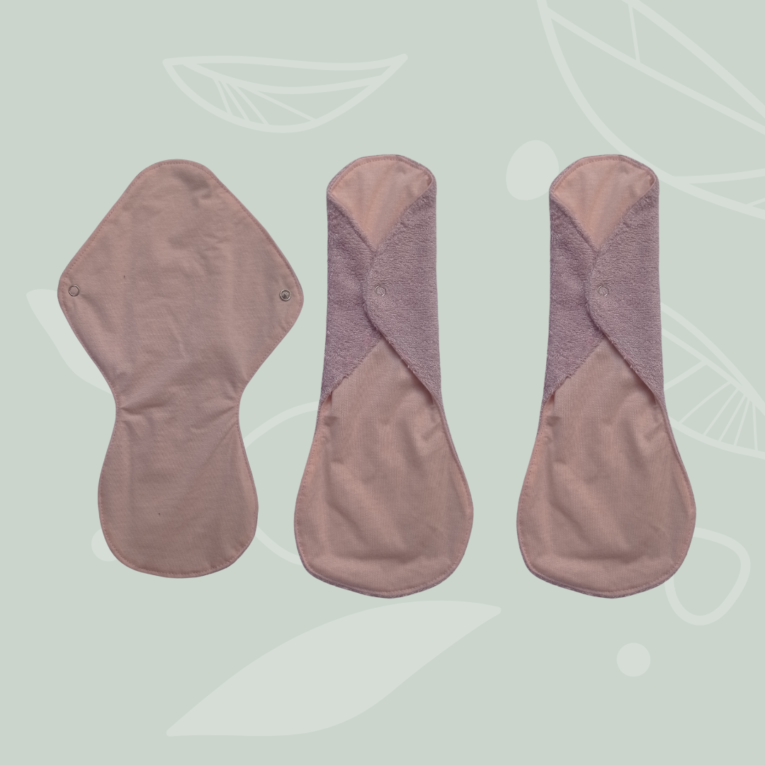 Servilleta premamá/noche lavable rosa