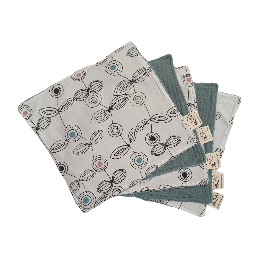 Eco Era wipes - Tendrils green