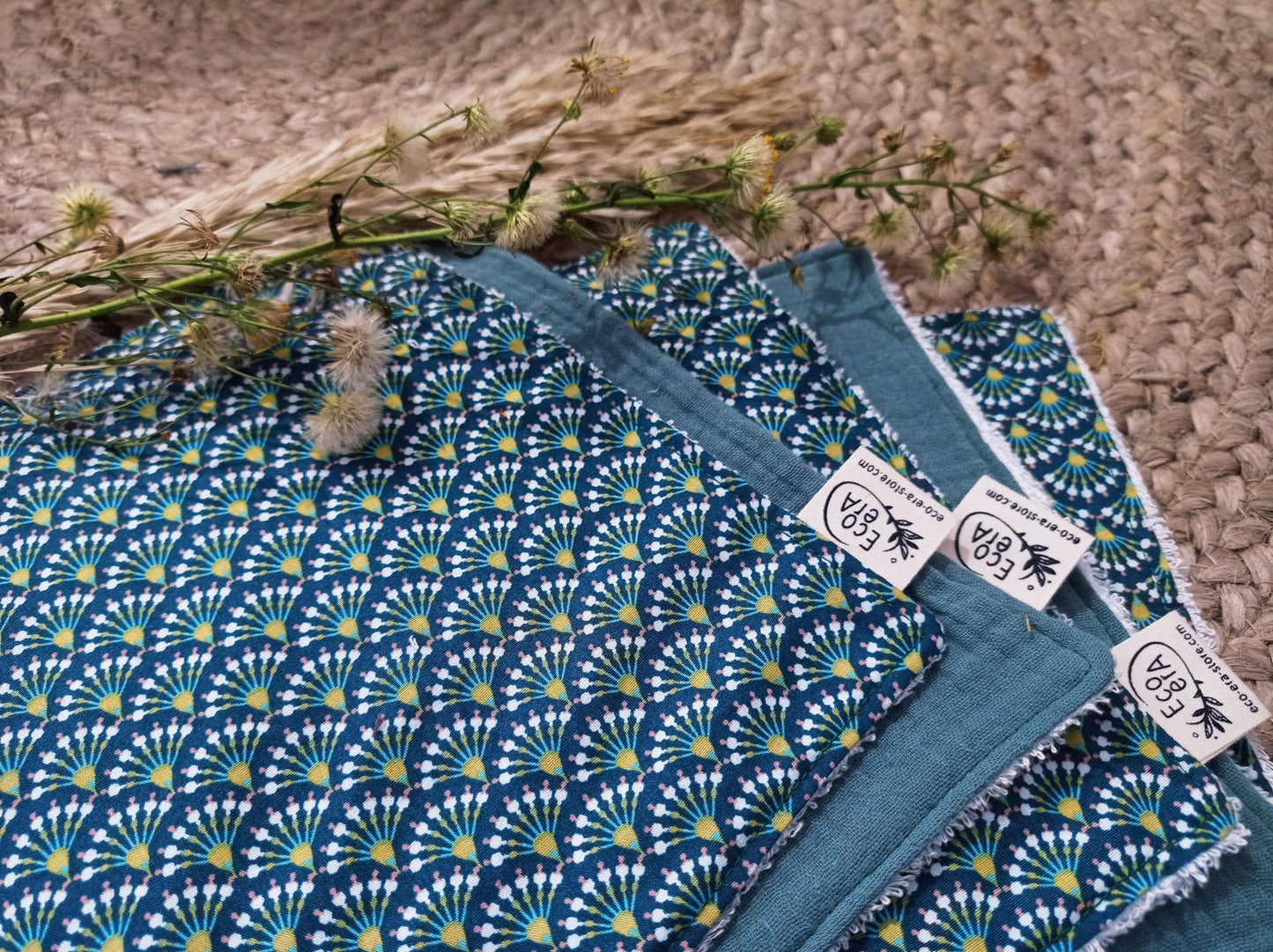 Eco Era wipes - Peacock green