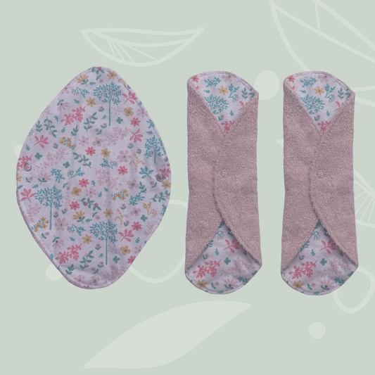 Washable Sanitary Pads Pink Flower