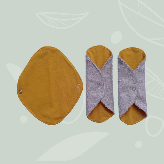 Washable panty liners ocher